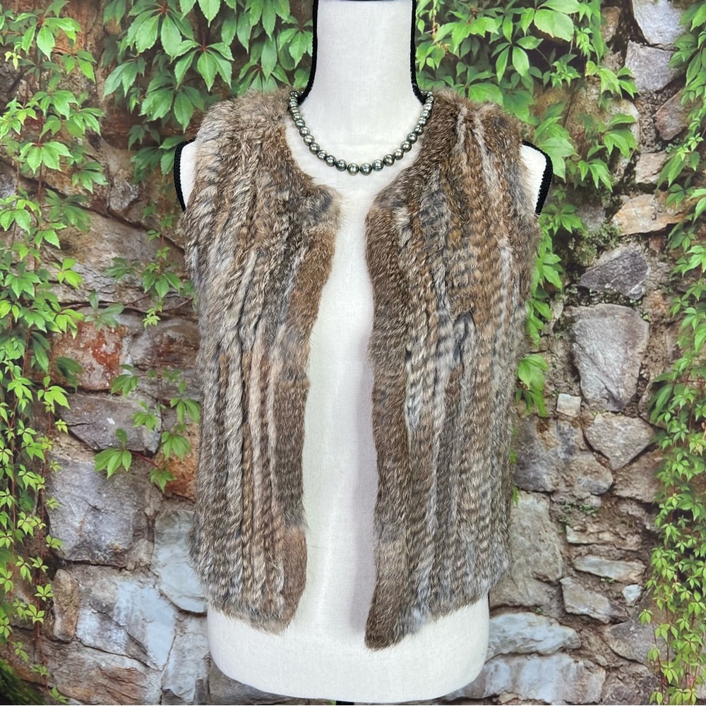 525 AMERICA LUXE Rabbit Fur Vest, XS